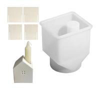Molde De Vela De Silicona, Forma De Casa Artesanía De Yeso, Molde Para Fabricación, Para Decoración De Mesa Hogar Boda Cena Y Pieza Maestra