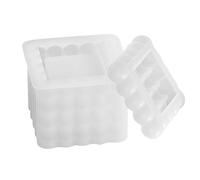 Molde De Vela De Silicona - Forma De Fundición En Forma De Cubo 3D, Plantilla Artesanal De Reutilizable | Diseño Antiadherente Flexible Para Velas Hechas A Mano, Jabón, Chocolate, Decoración De P