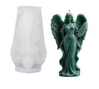 Molde de vela de silicona Molde de silicona for velas con alas 3D diosa, aromaterapia, jabón, yeso, decoración del hogar, adornos, molde reutilizable(Color-01)