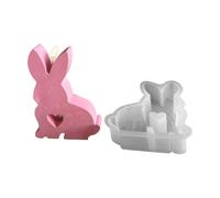 Molde de vela de silicona para conejos - molde de conejo reutilizable, molde de fundición de de Pascua, moldes de resina epoxi | Molde de silicona flexible seguro para el calor para - jabón hecho