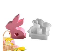 Molde de vela de silicona para conejos - molde de conejo reutilizable, molde de fundición de de Pascua, moldes de resina epoxi | Molde de silicona flexible seguro para el calor para - jabón hecho
