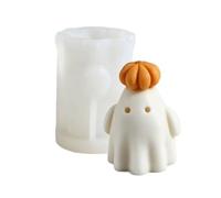 Molde de vela de silicona para Halloween con personaje y tema de calabaza, molde dividido para proyectos de resina de cera y yeso, personaje de silicona de Halloween, cera de calabaza, yeso de resina,