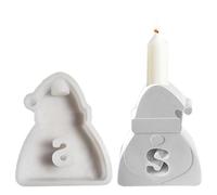 Molde de vela de silicona para Navidad, Candle Mold, Reutilizable Christmas Ornament Candle Mold, Candle Mold, Easy Release Santa Candle Mold for Soap Making