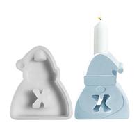 Molde de vela de silicona para Navidad, Candle Mold, Reutilizable Christmas Ornament Candle Mold, Candle Mold, Easy Release Santa Candle Mold for Soap Making