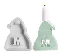 Molde de vela de silicona para Navidad, Candle Mold, Reutilizable Christmas Ornament Candle Mold, Candle Mold, Easy Release Santa Candle Mold for Soap Making