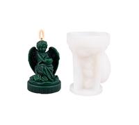 Molde de vela de silicona profesional Diseño de niña ángel Resistente calor 150 160 g Superficies antiadherentes Fácil liberación para manualidades hechas a mano Silicona multiusos