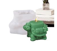 Molde de vela de tortuga, molde de resina epoxi, molde de yeso con forma de tortuga, molde de adorno de piedra difusora para suculentas, moldes para velas de mar, manualidades suculentas, molde de