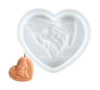 Molde de vela en forma de corazón - Molde de silicona para velas, molde de aromaterapia en forma de mano de amor | Moldes flexibles para velas románticas, fácil desmolde, para resina, yeso y ca