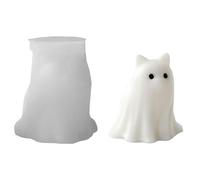Molde de vela fantasma de Halloween, moldes de resina fundida, decoración encantada espeluznante, bonitos suministros de manualidades de resinas epoxi, kits de moldes duraderos para chocolate, jabón