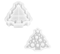 Molde de vela navideña con forma de silicona para árbol de Navidad con diseño de liberación flexible, cavidad de adorno detallada para proyectos de decoración del hogar de yeso de resina, molde