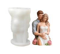 Molde de vela para amantes 3D - Mòlde romántico, Mołde dè silicona pàra manualidades con velas d́e pareja, Forma dë pàreja abrazada ròmántica paŗa boda, Día ďe San Valentín Inauguracióń dė una casa Pr