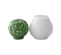 Molde De Vela Silicona Con Forma Esfera Diseño Lanzamiento Fácil Adorno Bola Navidad Decoración Del Hogar Para Hacer Jabón Reutilizable Para Chocolate Navidad