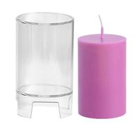 Molde De Velas De Cera De Bricolaje - Molde De Cilindro De PC, Kit De Fabricación | Formulario De Casting Reutilizable Para Diseños De Velas De Mesa, Proyectos Creativos Para Hacer Velas Para Adultos,