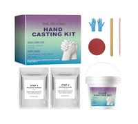 Molde de yeso hecho a mano, kit de moldeo a mano para parejas, para familiares, amigos, fundición 3D con polvo de alginato, artesanía de recuerdo para novio, novia y cita