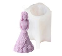 Molde de yeso reutilizable de silicona para decoración del hogar, práctica aromaterapia, suministros de joyería, falda floral