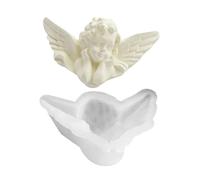 Molde De Yeso Tridimensional De Angelito - Molde De Decoración De Pared De Ángel Con Alas De 10,5x6,5x3,3 Cm, Pegamento De Silicona Para Manualidades Con Colgantes De Yeso, Uso De Decoración De Arte P