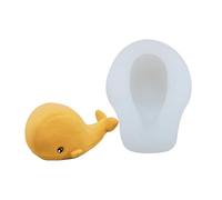 Molde decorativo para tartas con forma de ballena, flexible, de silicona, creativo, para postres, pudín y chocolate