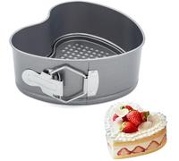 Molde Desmontable,17 cm Molde Tarta Desmontable,Molde Pan en forma de corazón,Molde Tarta con revestimiento antiadherente inferior extraíble,Moldes Reposteria,Apto para pasteles,pizzas y panqueques
