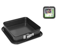 Molde Desmontable Antiadherente De Color Negro De Forma Cuadrada De 24 Cm
