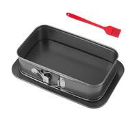 Molde desmontable rectangular 28 x 18 cm, molde de inspiración, molde rectangular de primavera, molde para hornear cuadrado, molde para hornear a prueba de fugas, antiadherente, perfecto para pasteles