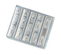 Molde elástico de silicona para uñas en forma de ángel, herramienta de manualidades para decoraciones de manicura personalizables, molde de ángel
