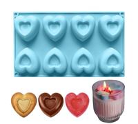Molde en Forma de Corazón,Bandeja De Silicona Con 8 Cavidades,Moldes Para Caramelos | Para Cocina, San Valentín, Pasteles, Caramelos, Fiestas, Golosinas, Arte Con Resina Y