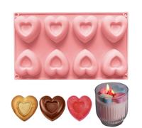 Molde en Forma de Corazón | Bandeja de Silicona para Postres con 8 Cavidades - Moldes Para Caramelos - para Chocolate Manualidades Arte con Resina Cocina San Valentín Fiestas Decoración de Pasteles