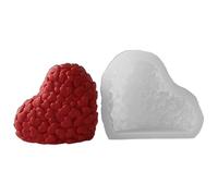 Molde en forma de corazón para el día de San Valentín, resina fundida de silicona perfumada, decoración de arcilla de silicona