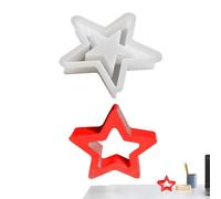 Molde En Forma De Estrella,Para y Decoraciones,Moldes De Silicona Para Navidad - Para La Fabricación De Dulces La Pastelería La Creación De El Árbol De Navidad El Jabón De La Pastel