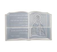 Molde epoxi de cristal para libro de la Biblia, budista, sutra, corazón, sutra, suministros para cantar, joyería, libros de la Biblia, moldes de silicona