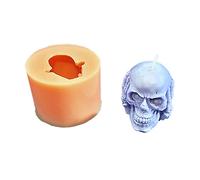 Molde epoxi de jabón de calavera de Halloween, hecho a mano, moldes de jabón de cera para decoraciones, moldes de Halloween para jabón