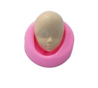 Molde facial,Moldes de silicona para pasteles con cabeza de muñeca y cara de bebé | Herramientas de decoración de pasteles Fondant, moldes de silicona para jabón hecho a mano de arcilla de caramelo