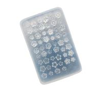 Molde flexible de estampado floral para uñas, diseños artísticos y joyería artesanal, plantilla de silicona transparente para esculpir uñas florales