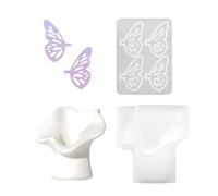 Molde flexible de resina epoxi para crear tés artísticos con decoraciones de mariposa desmontables, moldes de resina de burbujas hechos a mano