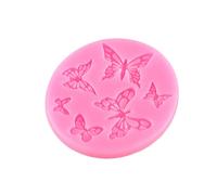 Molde flexible de silicona con forma de mariposas 3D de grado alimenticio, arcilla, resina, cerámica, caramelo, fondant, caramelo, chocolate, jabón, molde de silicona con forma de corazón para hornear
