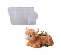 Molde flexible de silicona para hacer joyas de resina y decoración completa, cosido a mano, decoración del hogar, enfoque de regalo, molde flexible de silicona para macetas de vaca de montaña