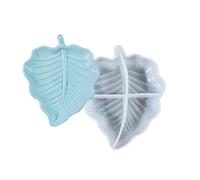 Molde flexible de silicona para hojas, bandeja de hojas, molde de resina para joyas y platos de postre, moldes resistentes a desgarros