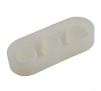 Molde flexible de silicona para portavelas, apto para proyectos de manualidades de resina o hormigón, fácil de limpiar y resistente a la deformación (3 agujeros)