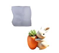 Molde flexible de silicona para zanahorias de liebre de resina, plato de joyería, maceta de cemento, herramienta de manualidades hecha a mano, accesorio para el hogar, molde de resina de silicona