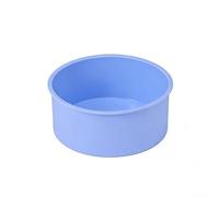 Molde flexible de silicona resistente al calor para horno, microondas, congelador y refrigerador, apto para tarta de queso y mousse (4 pulgadas de altura)