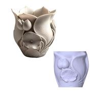 Molde floral de silicona multiusos para entusiastas de la elaboración de velas de jabón de cerámica y más moldes de suministros de arte