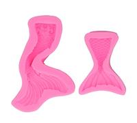 Molde Fondant 3D Cola de Sirena Rosa Silicona Lavable - Fácil Desmoldado y DIY Creativo para Decoración de Tartas y Manualidades