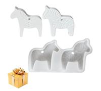 Molde Fondant Para Caballos - Moldes De Resina Animal | Mòulo De Hornear A Caballo, Molde De Doe De Liberación Fácil Pòo De Cemento De Yeso Polímero, Colgante Artesanal, Ornamento Da Coral, Velas