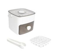 Molde for hacer hielo de 48 rejillas, reutilizable, for refrigerador, con un solo toque, fácil liberar, bandeja casera for cubitos, herramienta for el hogar(Ivory)