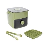 Molde for hacer hielo de 48 rejillas, reutilizable, for refrigerador, con un solo toque, fácil liberar, bandeja casera for cubitos, herramienta for el hogar(Green)