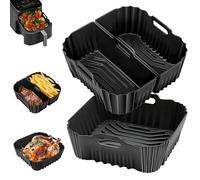 Molde Freidora de Aire para Cosori 5.7L/6L/6.2L/6.4L & para Cecotec 6L | Reutilizable Accesorio Silicona Air Fryer, Molde Cuadrado Airfryer Sin BPA & Apto para lavavajillas