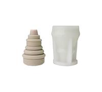 Molde geométrico de silicona para árbol de Navidad, suministros de jabón perfumado para decoración del hogar, árbol único de silicona para cera derretida resina