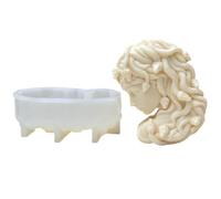 Molde grande de 6.2 pulgadas para velas Medusa, molde de silicona vertical lateral para jabón, cera de soja, manualidades, molde de resina epoxi de perfil para decoración de fiestas, hogar, boda