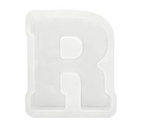 Molde Grande de Alfabeto Blanco 3D de Silicona Flexible Grado Alimentario Formas de Letras Desmolde Fácil para Resina Jabón Arcilla Vela Pastel Chocolate DIY Decoración para Fiestas en Casa