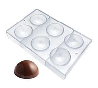 Molde grande de policarbonato de media bola de chocolate, bandeja de molde semiesfera de chocolate (grande de 2.5 pulgadas)